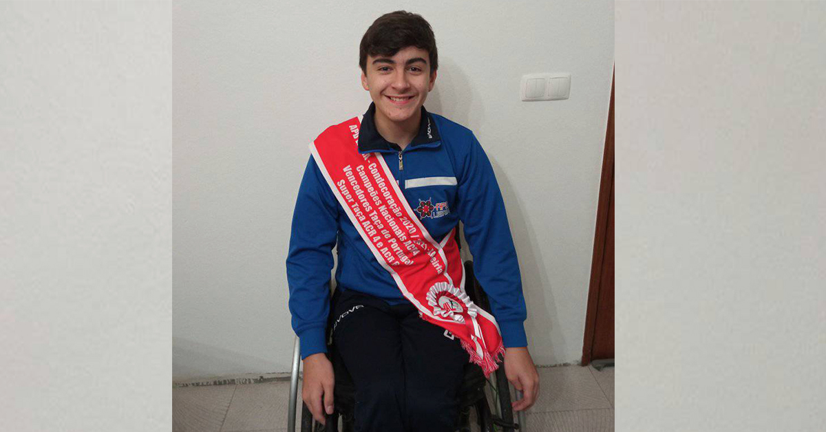 Apoio para a cadeira de rodas de Nuno Nogueira