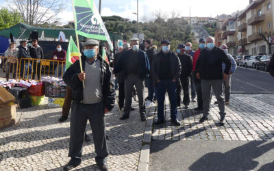 Agricultores em manifestação por apoios ao minifúndio