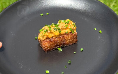 Arroz de lentilhas crocante com atum