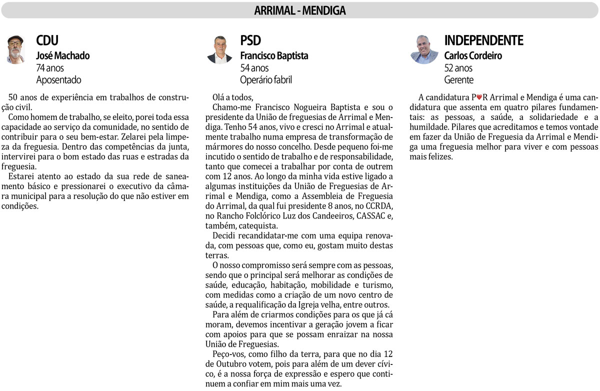 Autarquicas 2025 Freguesias 2 | Jornal O Portomosense