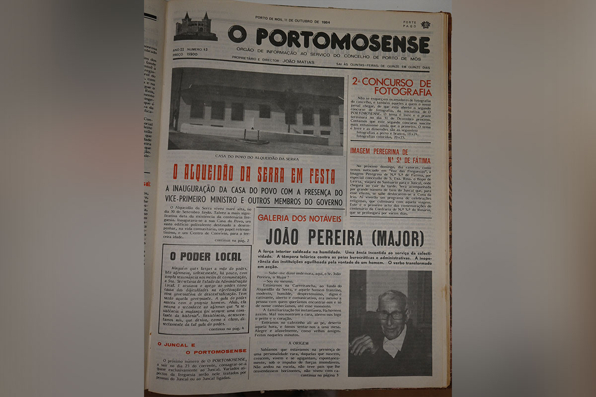 43 anos d’O Portomosense | Alqueidão da Serra dominou a capa da edição 43 de O Portomosense